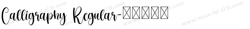 Calligraphy Regular字体转换